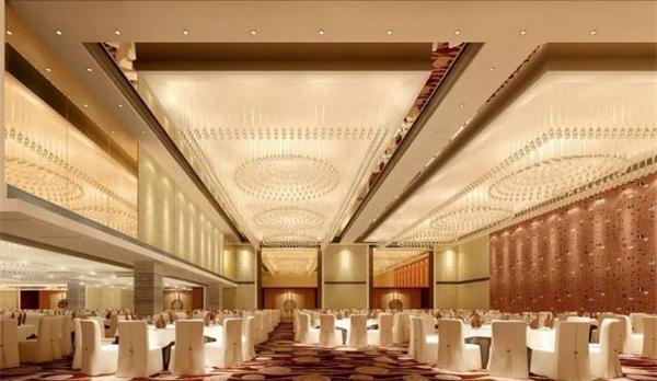 星級酒店宴會廳大型水晶吊燈設計定制效果圖 廠家直供價